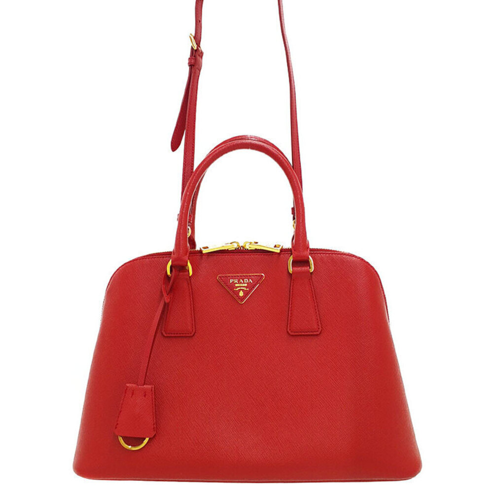 Prada Promenade Saffiano leather Shoulder bag red